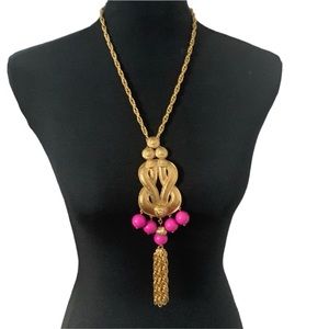 Signed Trina Turk Gold Tone Necklace